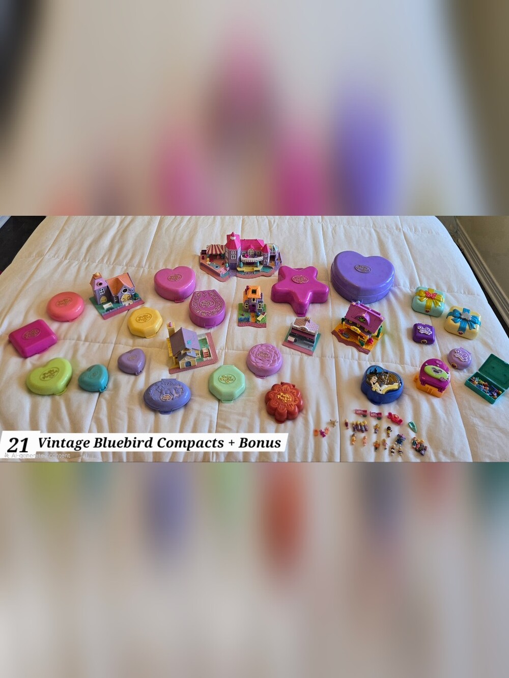 LOT OF 21 VTG Bluebird Polly Pockets Entire Collection ✨ + BONUS LOT